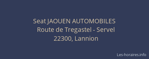 Seat JAOUEN AUTOMOBILES