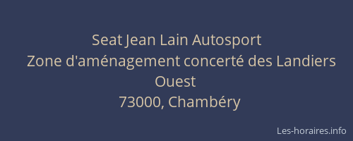 Seat Jean Lain Autosport