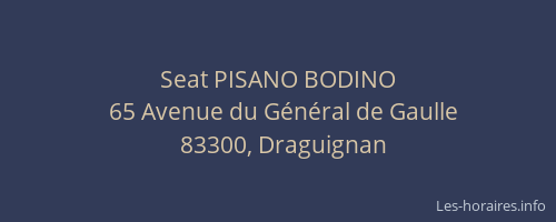 Seat PISANO BODINO