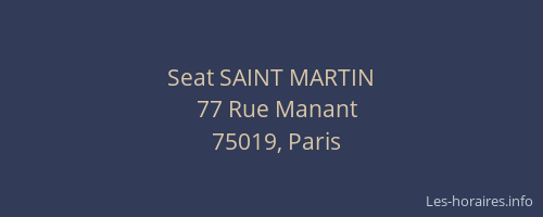 Seat SAINT MARTIN
