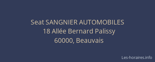 Seat SANGNIER AUTOMOBILES