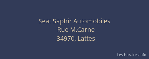 Seat Saphir Automobiles