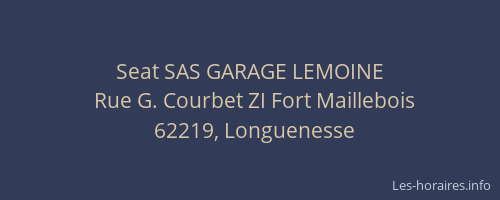 Seat SAS GARAGE LEMOINE