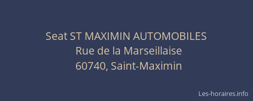 Seat ST MAXIMIN AUTOMOBILES