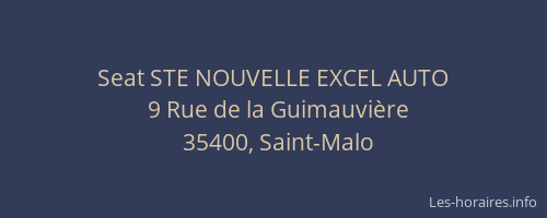 Seat STE NOUVELLE EXCEL AUTO