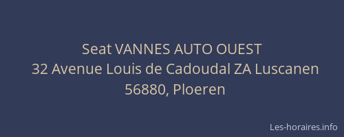 Seat VANNES AUTO OUEST