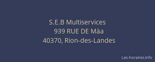 S.E.B Multiservices