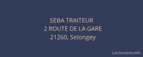 SEBA TRAITEUR