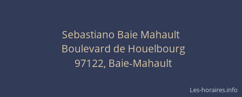 Sebastiano Baie Mahault