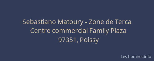 Sebastiano Matoury - Zone de Terca