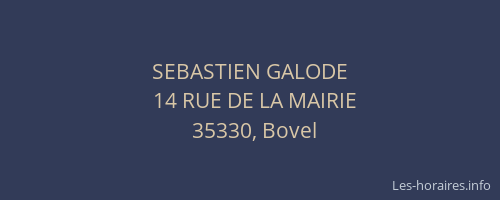 SEBASTIEN GALODE