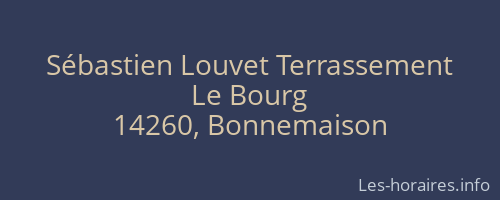 Sébastien Louvet Terrassement