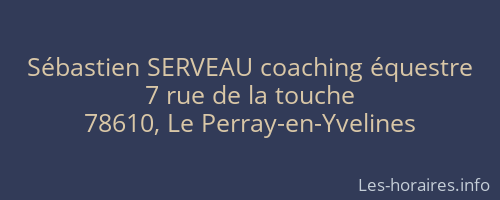 Sébastien SERVEAU coaching équestre