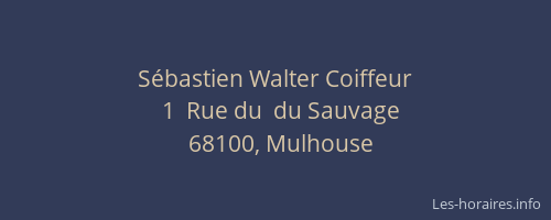 Sébastien Walter Coiffeur
