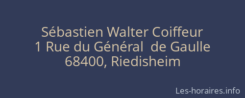 Sébastien Walter Coiffeur