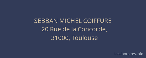 SEBBAN MICHEL COIFFURE