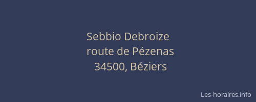 Sebbio Debroize