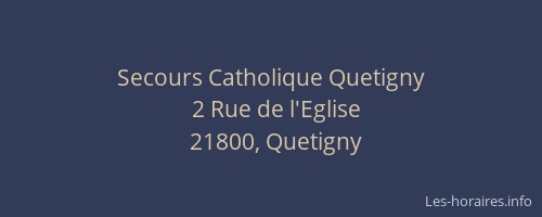 Secours Catholique Quetigny