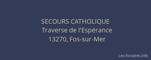 SECOURS CATHOLIQUE