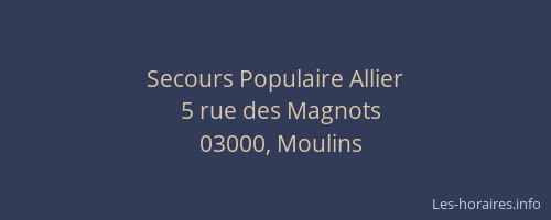 Secours Populaire Allier