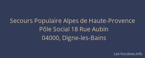 Secours Populaire Alpes de Haute-Provence