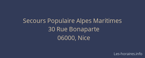 Secours Populaire Alpes Maritimes