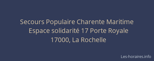 Secours Populaire Charente Maritime