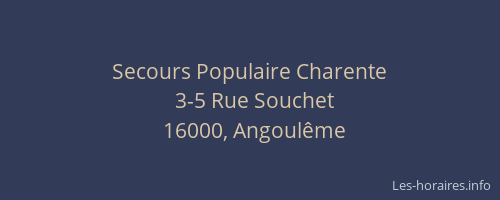 Secours Populaire Charente