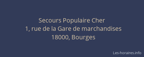 Secours Populaire Cher