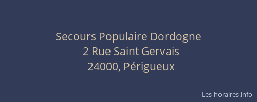 Secours Populaire Dordogne