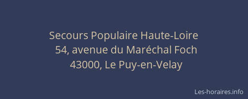 Secours Populaire Haute-Loire