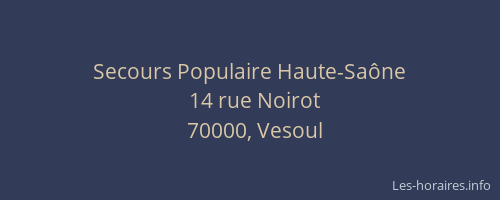 Secours Populaire Haute-Saône