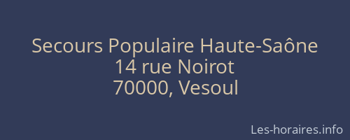 Secours Populaire Haute-Saône