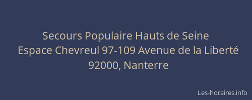 Secours Populaire Hauts de Seine