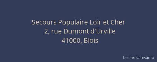 Secours Populaire Loir et Cher