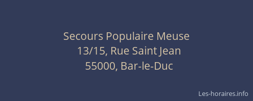 Secours Populaire Meuse