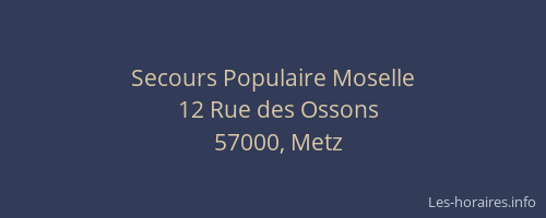Secours Populaire Moselle
