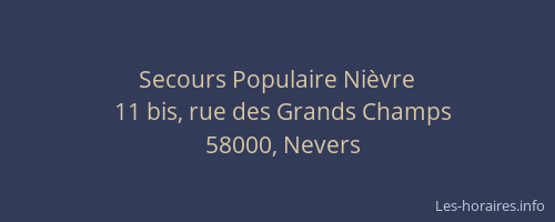 Secours Populaire Nièvre