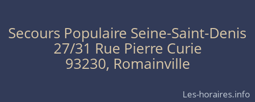 Secours Populaire Seine-Saint-Denis