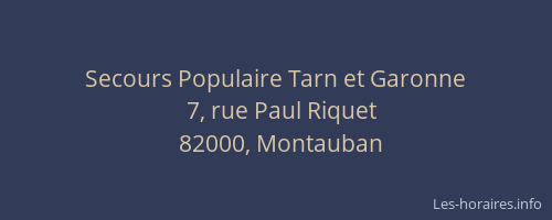Secours Populaire Tarn et Garonne