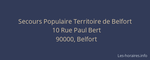 Secours Populaire Territoire de Belfort