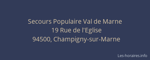 Secours Populaire Val de Marne