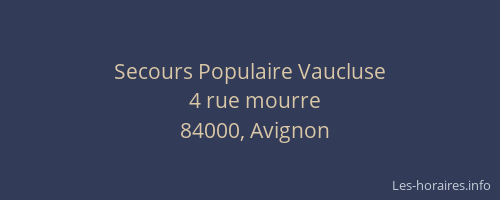 Secours Populaire Vaucluse