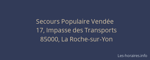 Secours Populaire Vendée