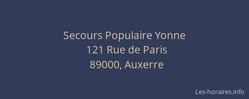 Secours Populaire Yonne