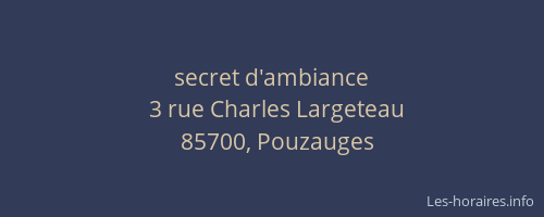 secret d'ambiance