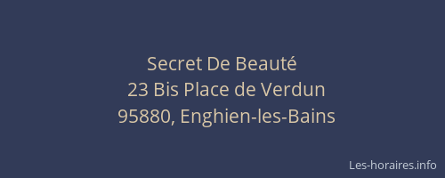 Secret De Beauté