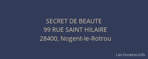 SECRET DE BEAUTE