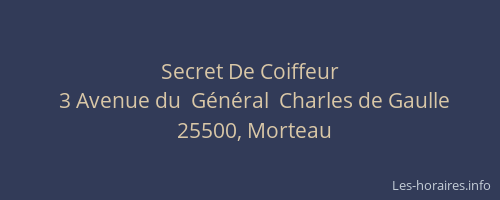 Secret De Coiffeur