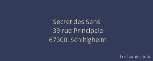 Secret des Sens